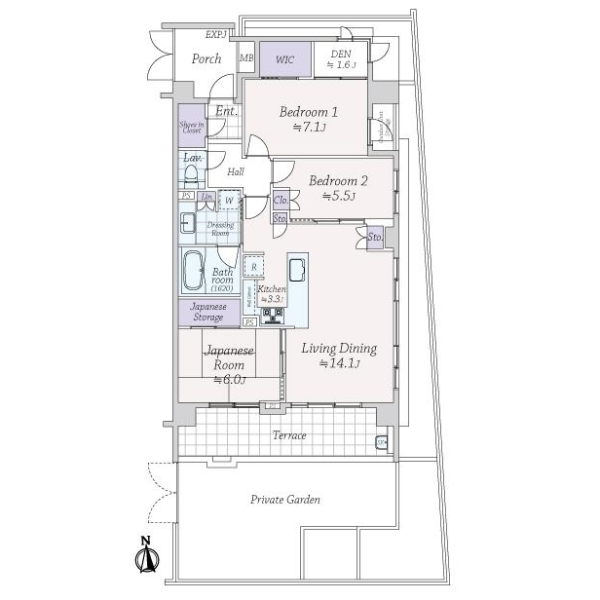 ライオンズ大森西グランフォート 間取図