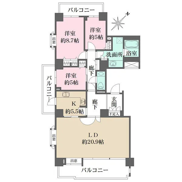 パークハウス多摩川南壱番館 間取図