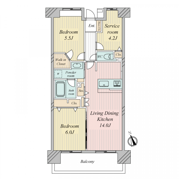 中野方南町グランドハイツ 間取図