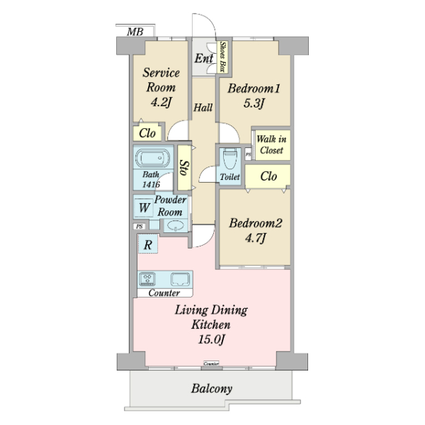 サンライフ一之江 間取図