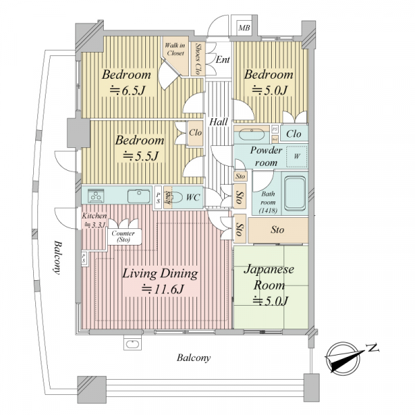 アデニウム町屋 間取図