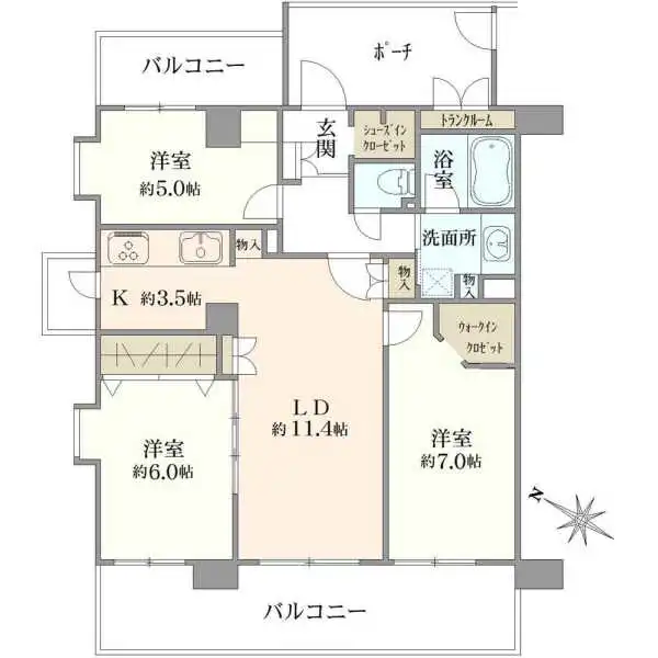 シャリエ日吉 間取図