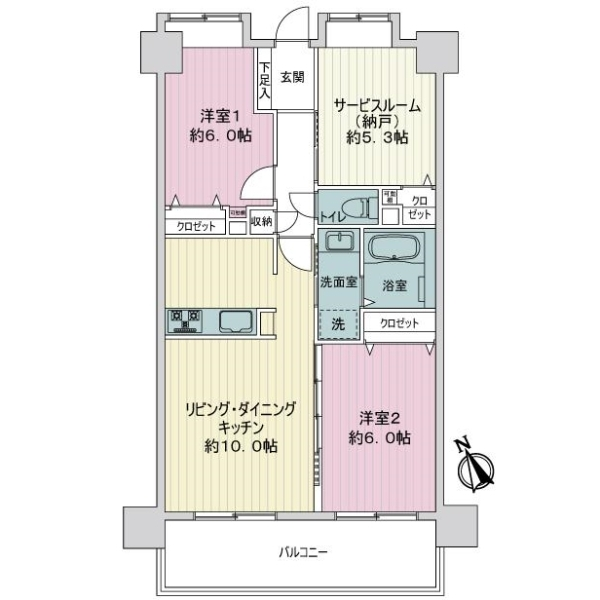 ライオンズガーデンシティ平井 間取図