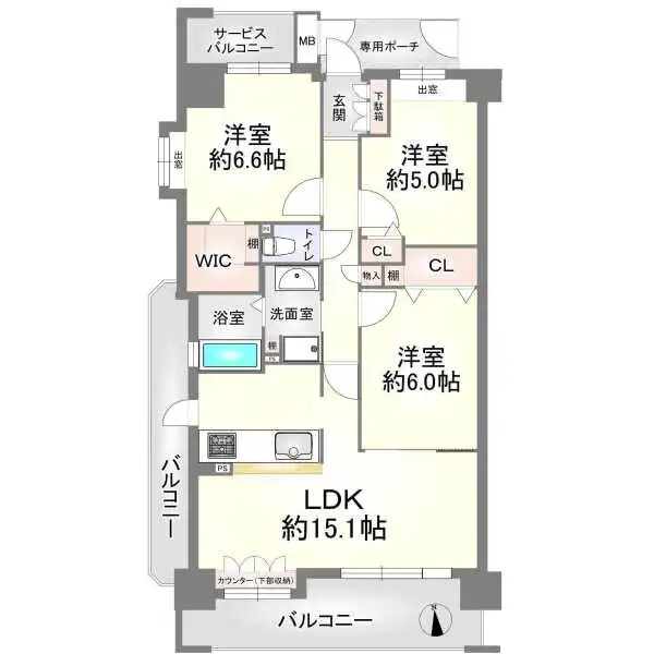 パルコート玉出サンパティーク 間取図