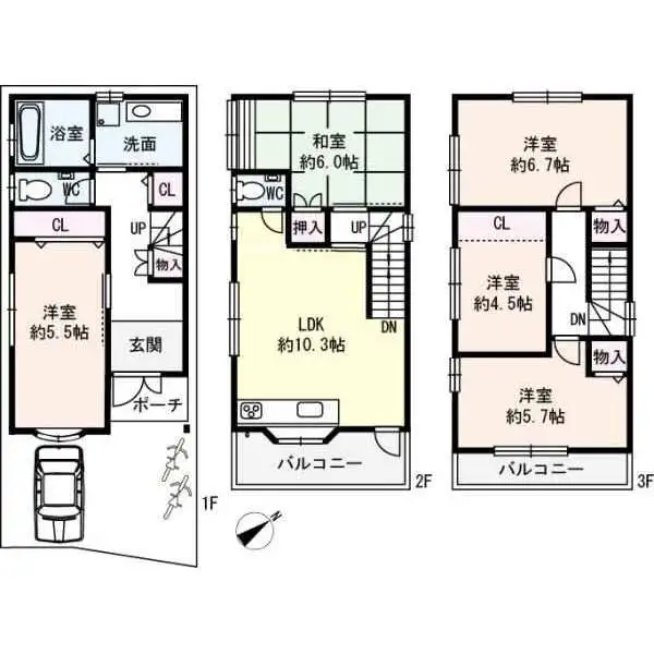 大阪市住吉区我孫子西２丁目 間取図
