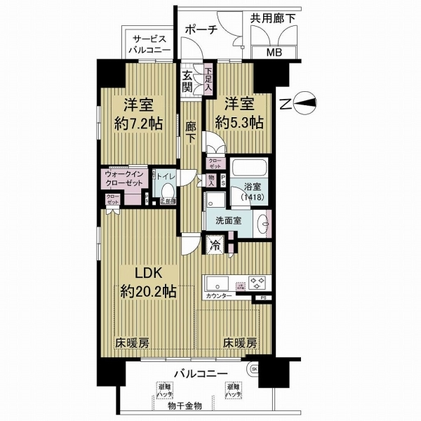 ブランニードタワー長居ガーデンスクエア 間取図