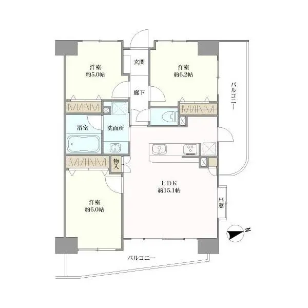 コスモ葛西シティフォルム 間取図