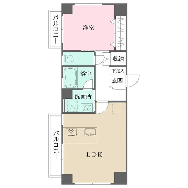 パルク西新宿 南・東・西から採光が取れる設計、部屋位置です。