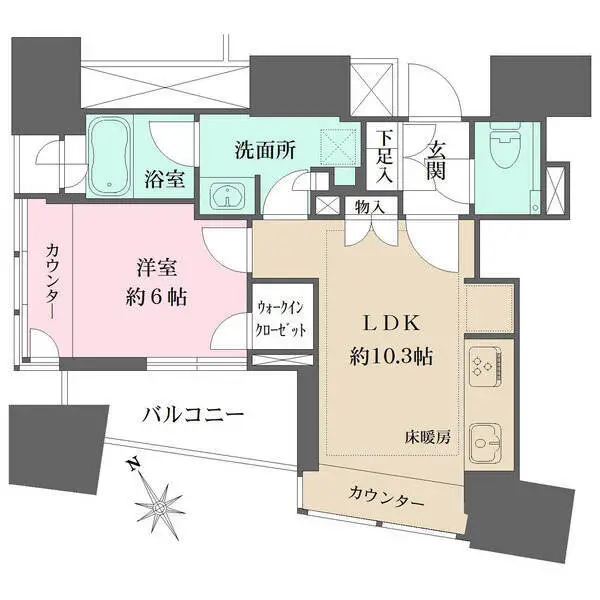 ザ・パークハウス三軒茶屋タワー 間取図