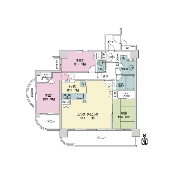 サンヴェールひばりヶ丘ガーデンシティ 間取図
