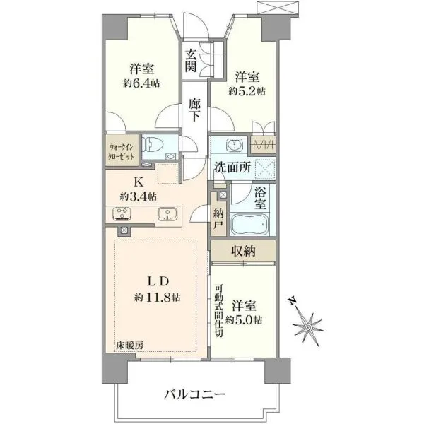 プラウドシティ南浦和ヒルトップ 間取図