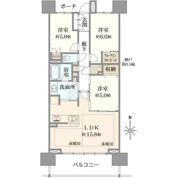 プラウド浦和常盤 間取図