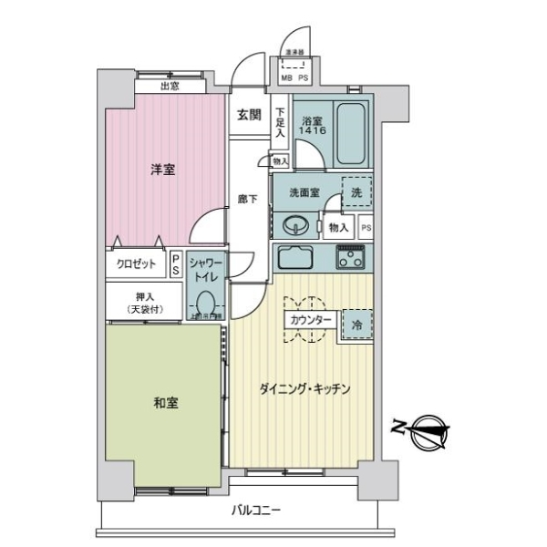 ライオンズマンション新大橋 間取図