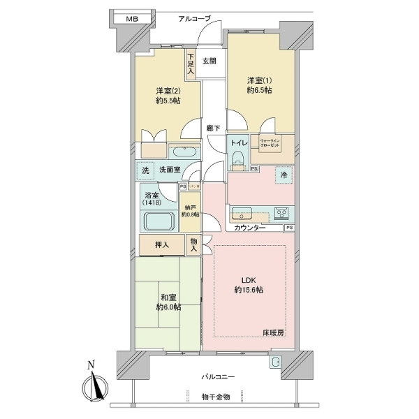 グランシンフォニアＥＡＳＴ 間取図
