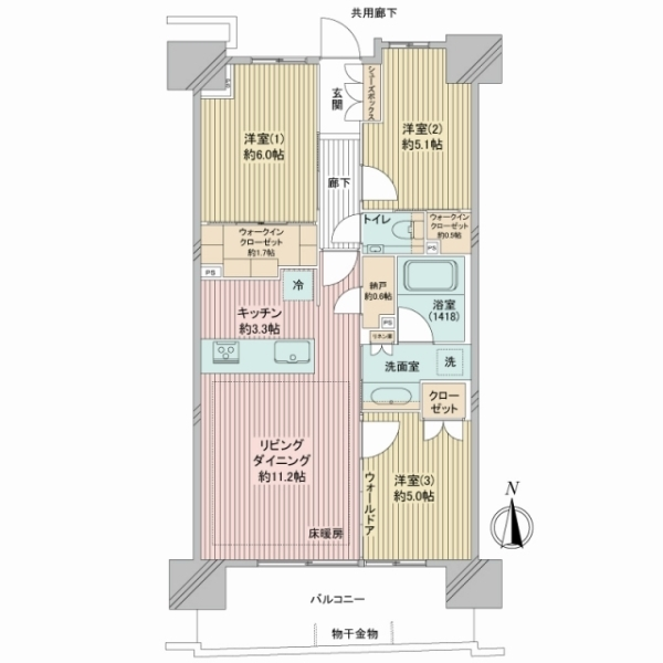 ガーデンクロス東京王子 間取図