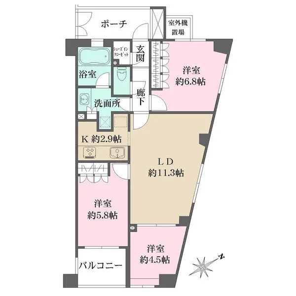 中目黒パークハウス 間取図