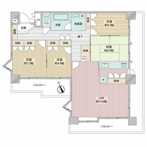 エルプラザ朝霞 間取図
