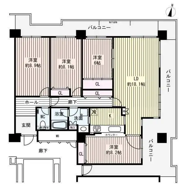 ＲＩＣイーストコート参番街 間取図