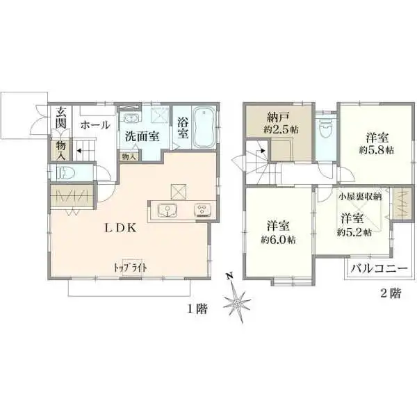 町田市大蔵町 間取図