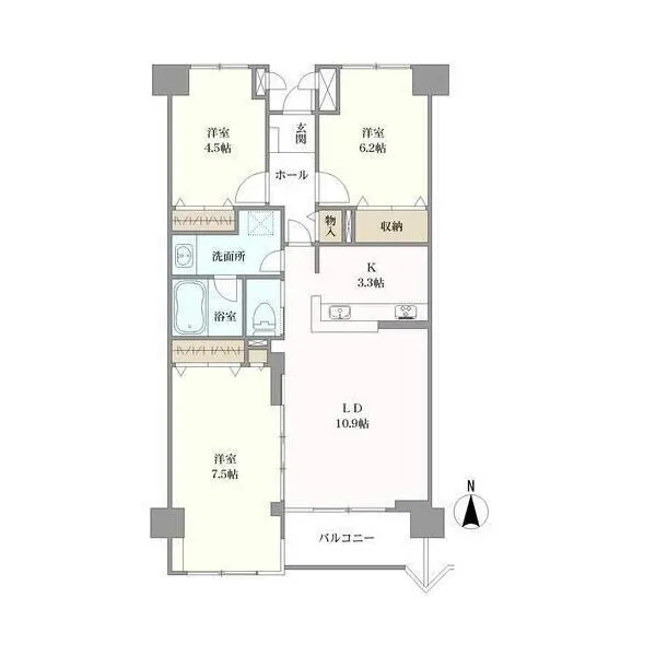北新宿パークハイツ 間取図