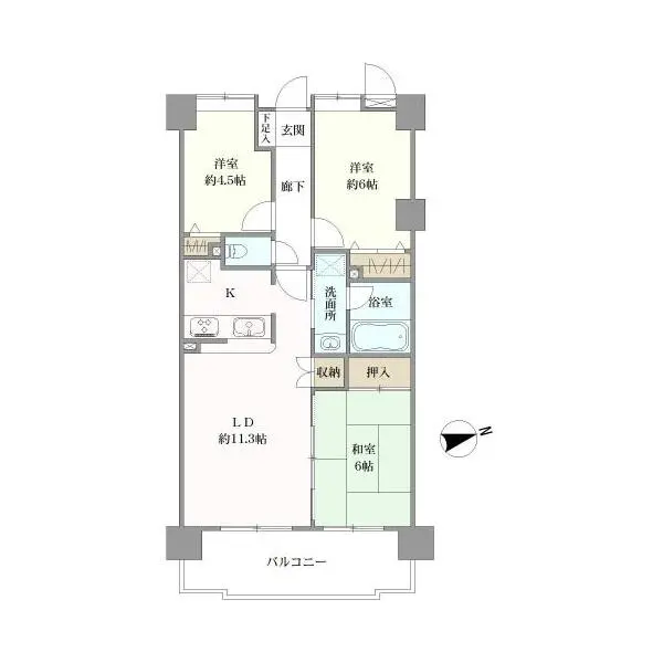 キャッスルマンション多摩センター 間取図
