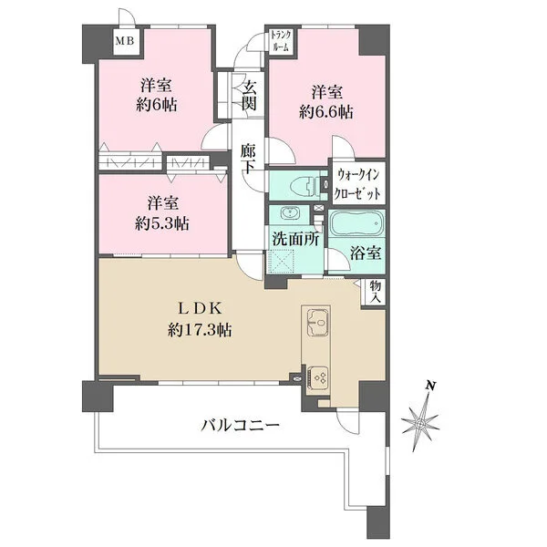 ファミールグラン六甲赤松町 間取図
