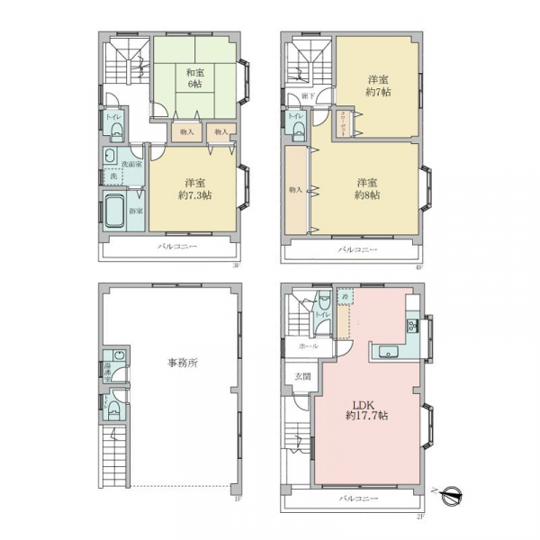 神戸市灘区六甲町１丁目 間取図