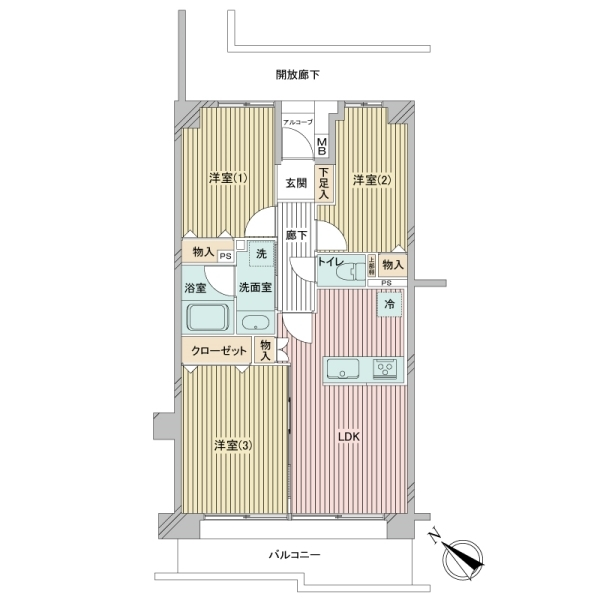 コスモ港南台 間取図