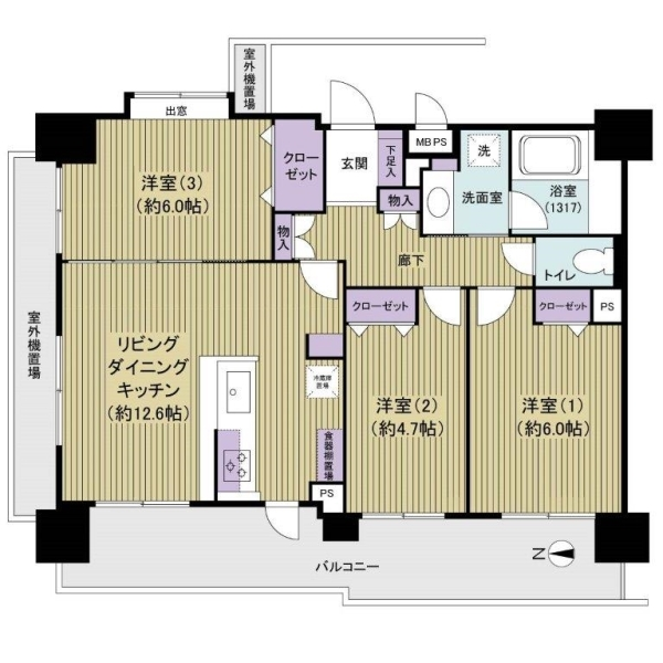 日神パレステージ三ノ輪国際通り 間取図