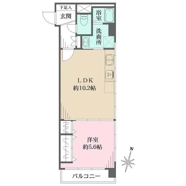 石川台マンション別館 間取図