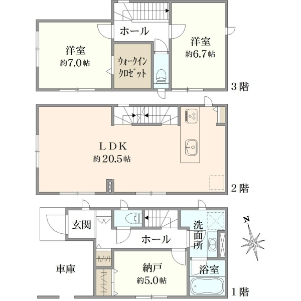 横浜市南区中里１丁目 間取図