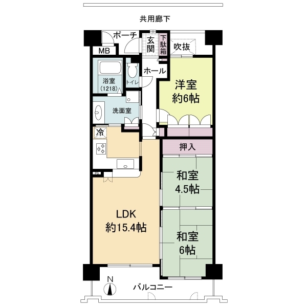 シャルマンコーポ西陣 間取図