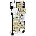 プレティナレジデンス橦木町 壁芯75.82m2