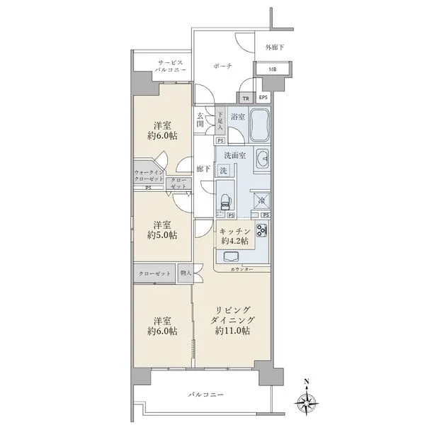エクシオ戸塚 間取図