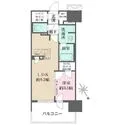 プライム川崎 陽当り・通風・眺望良好な9階住戸。キッチンは使い勝手の良いセミオープンタイプ。収納も各所に充実。