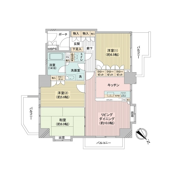 クリオ川崎追分壱番館 間取図