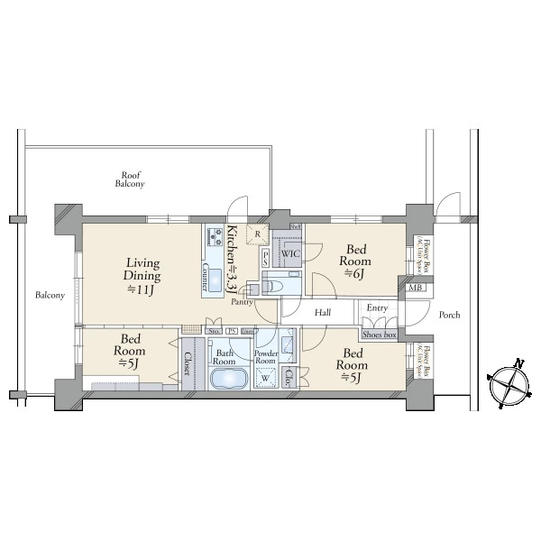 ヴィークステージ桜新町 間取図