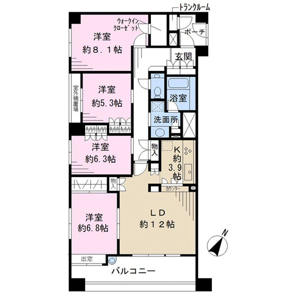 ロイヤルシャトー習志野台 間取図