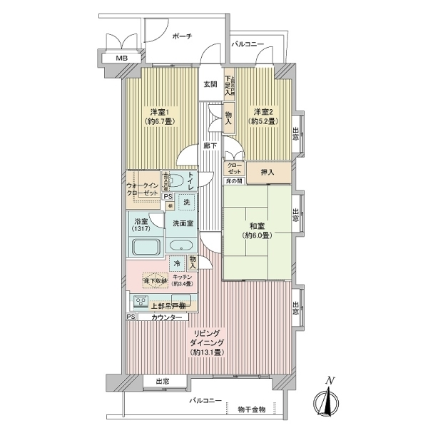 ルイシャトレ鶴見イーストコート 間取図