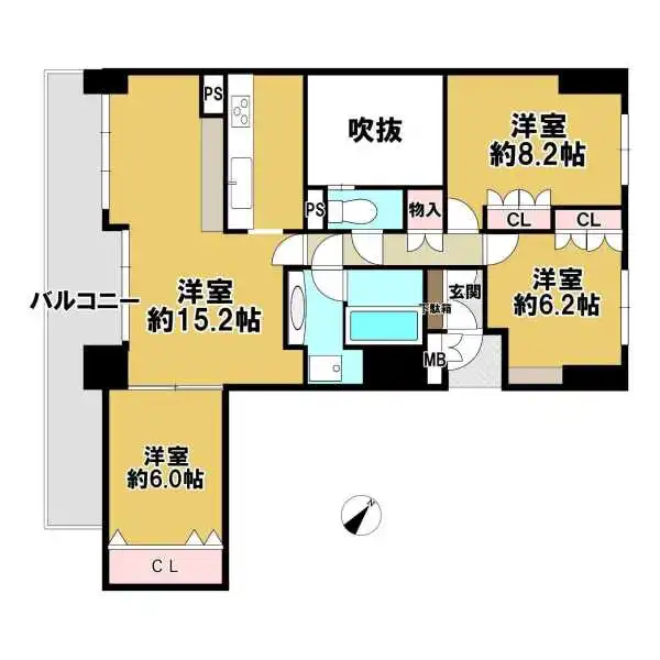 藤和シティーホームズ芦屋 間取図
