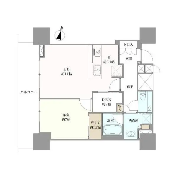 ザ・パークハウス大阪梅田タワー 間取図