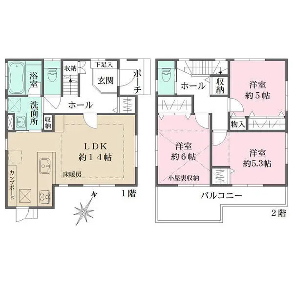 新座市野寺４丁目 間取図