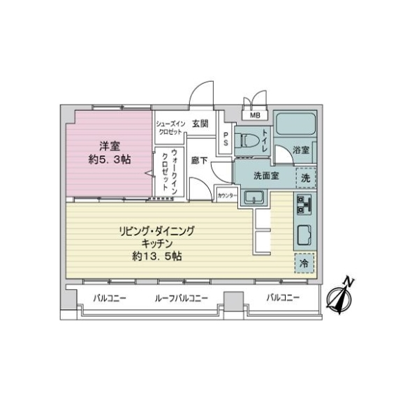 ライオンズマンション王子第５ 間取図