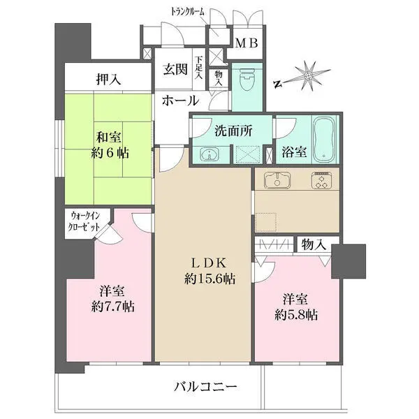 セントラルガーデンタワー 間取図