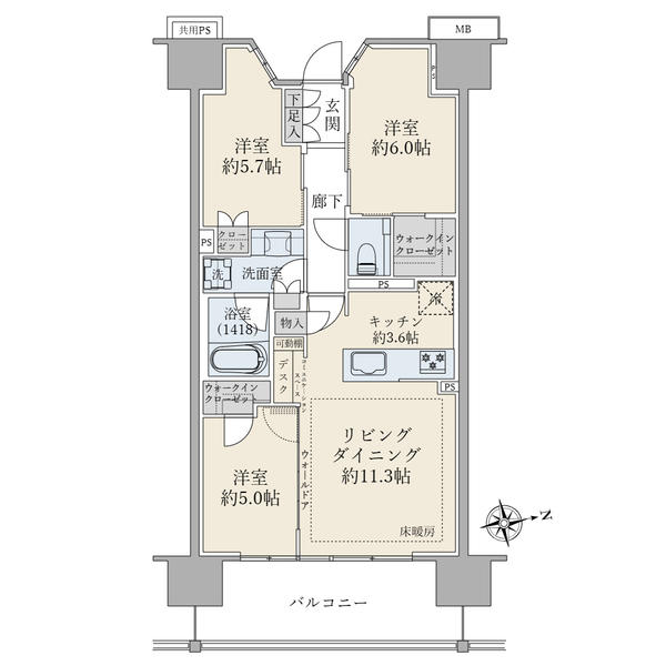 ブリリアシティ西早稲田 間取図
