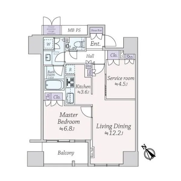 プラウドタワー渋谷 間取図