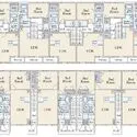 那須塩原市南町 C棟間取図〔1LDK×6戸・2LDK×4戸〕