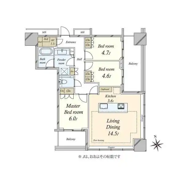 ＷＯＲＬＤ　ＴＯＷＥＲ　ＲＥＳＩＤＥＮＣＥ 間取図