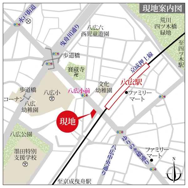ガリシア八広駅前 現地案内図