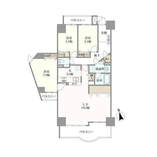 メイツ石川橋 間取図